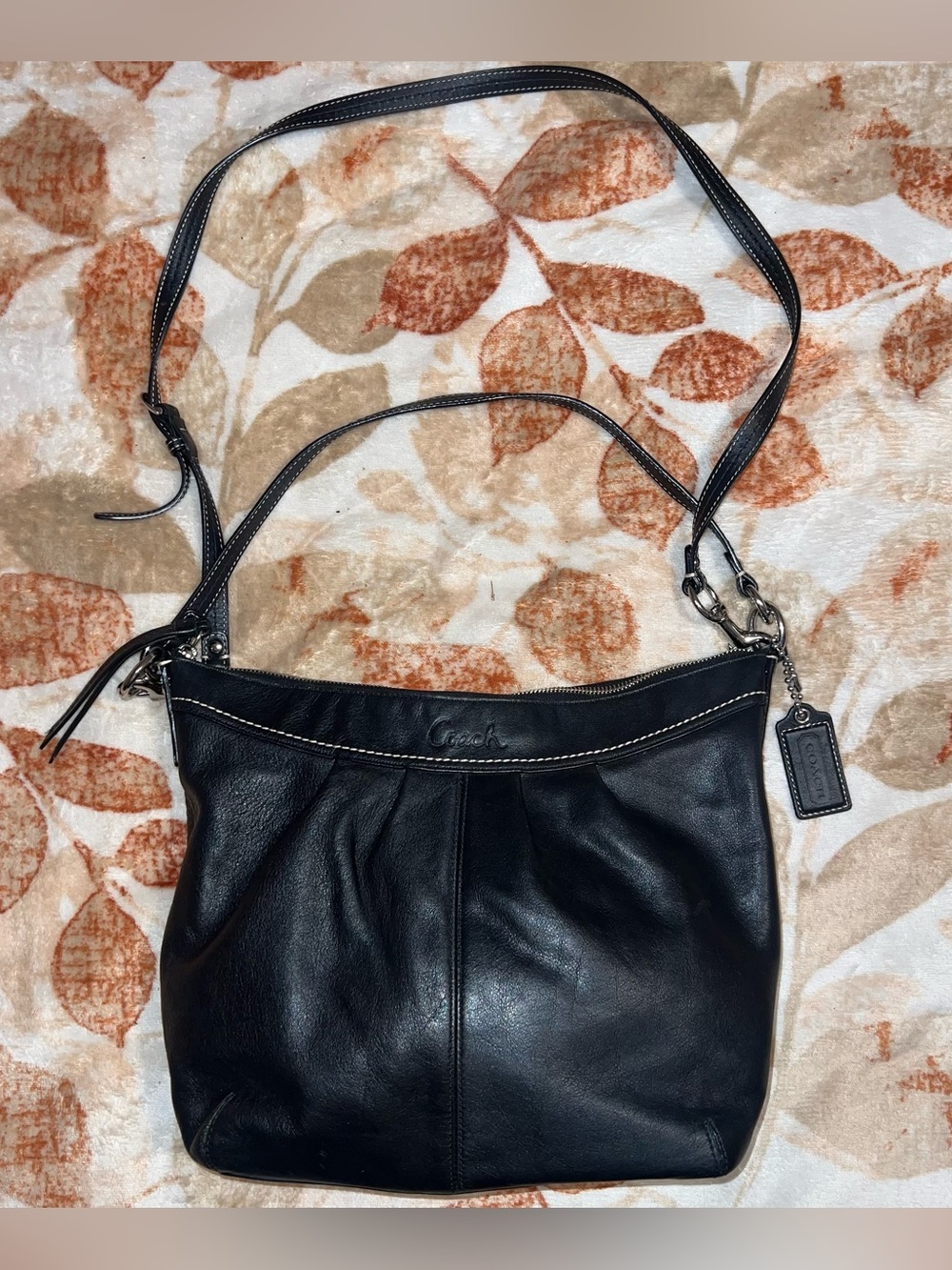 COACH BLACK 2 WAY CROSSBODY AND SHOULDER BAG F13764